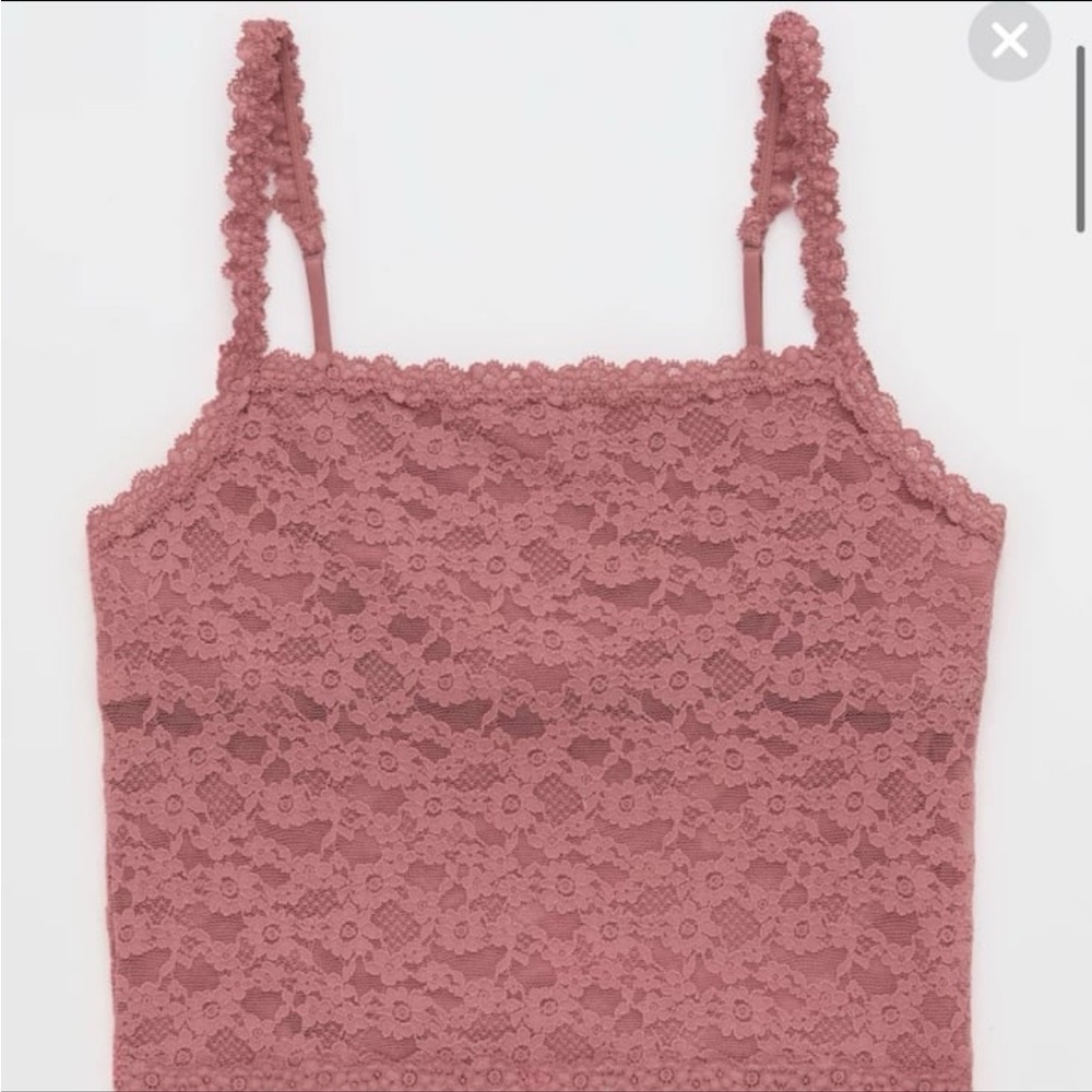 Aerie vintage lace tank top, mauve